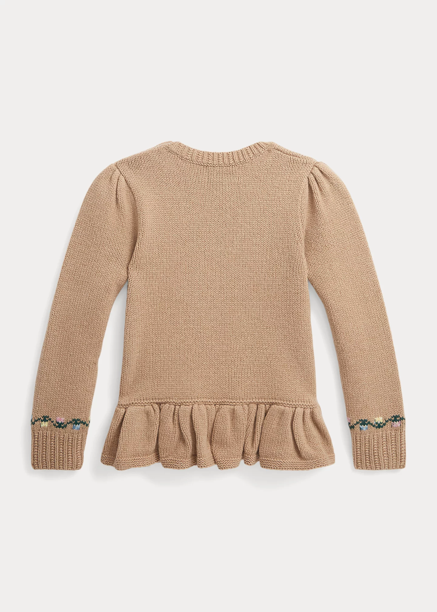 Intarsia-Knit Wool-Blend Peplum Sweater