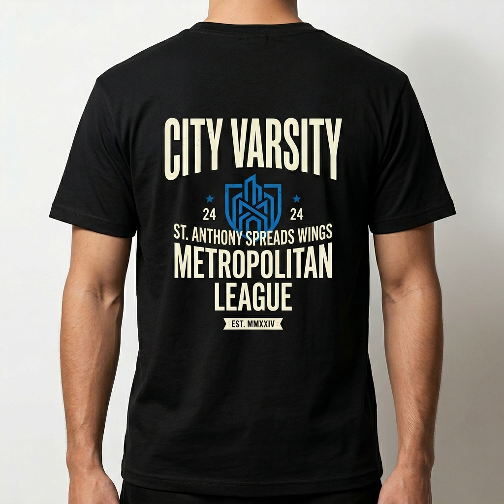 City Varsity Tee, Vintage Athletic Graphic T-Shirt, Unisex Streetwear Shirt CityTee3