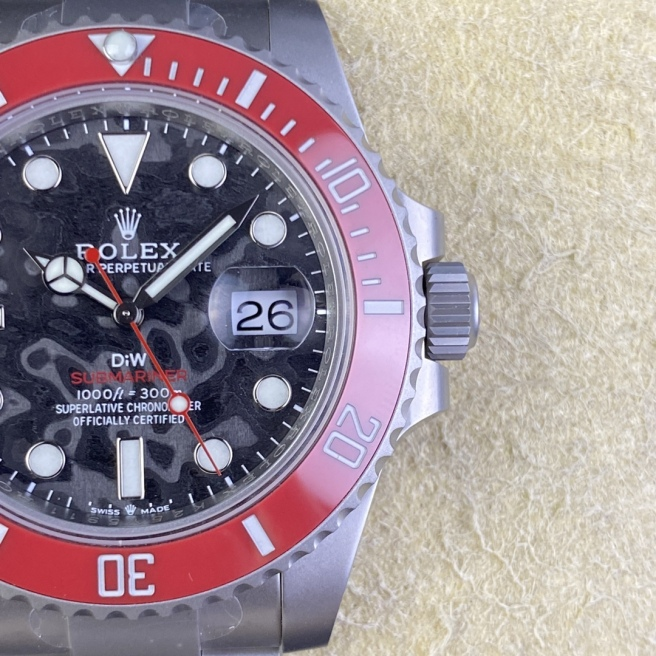 [2026 Mirror Grade]Rolex Submariner DIW Persimmon Orange Black Dial Ceramic Red Bezel 116610LN