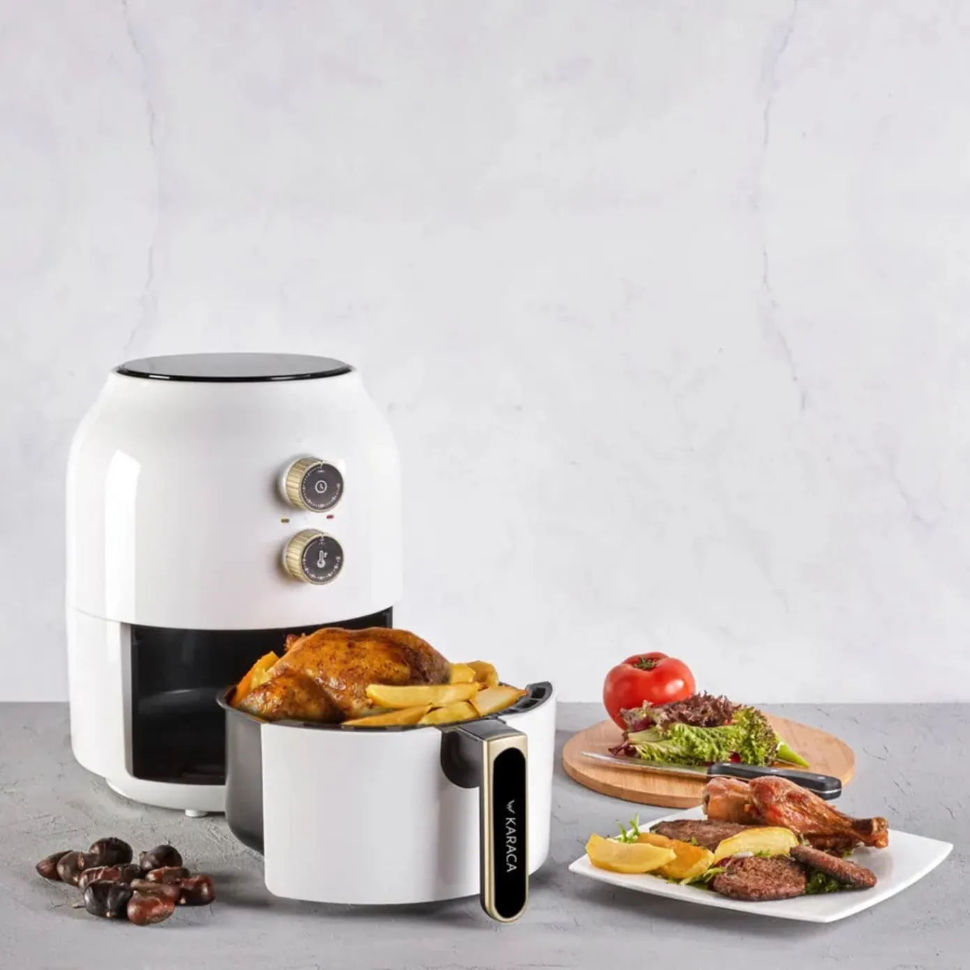 Friteuse Karaca Multifry sans huile à air chaud, blanc