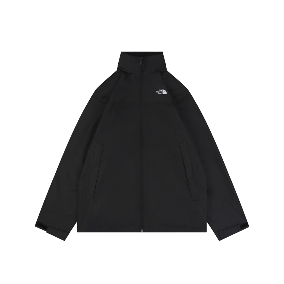 TNF Retro Hidden Hood Windbreaker Jacket (Brown/Black)