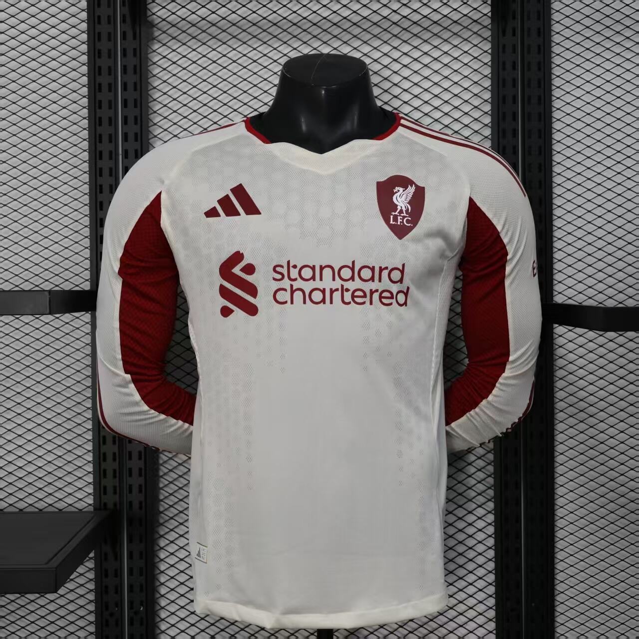 Liverpool Authentic Football Jersey Away Long Sleeve Shirt 2025/26