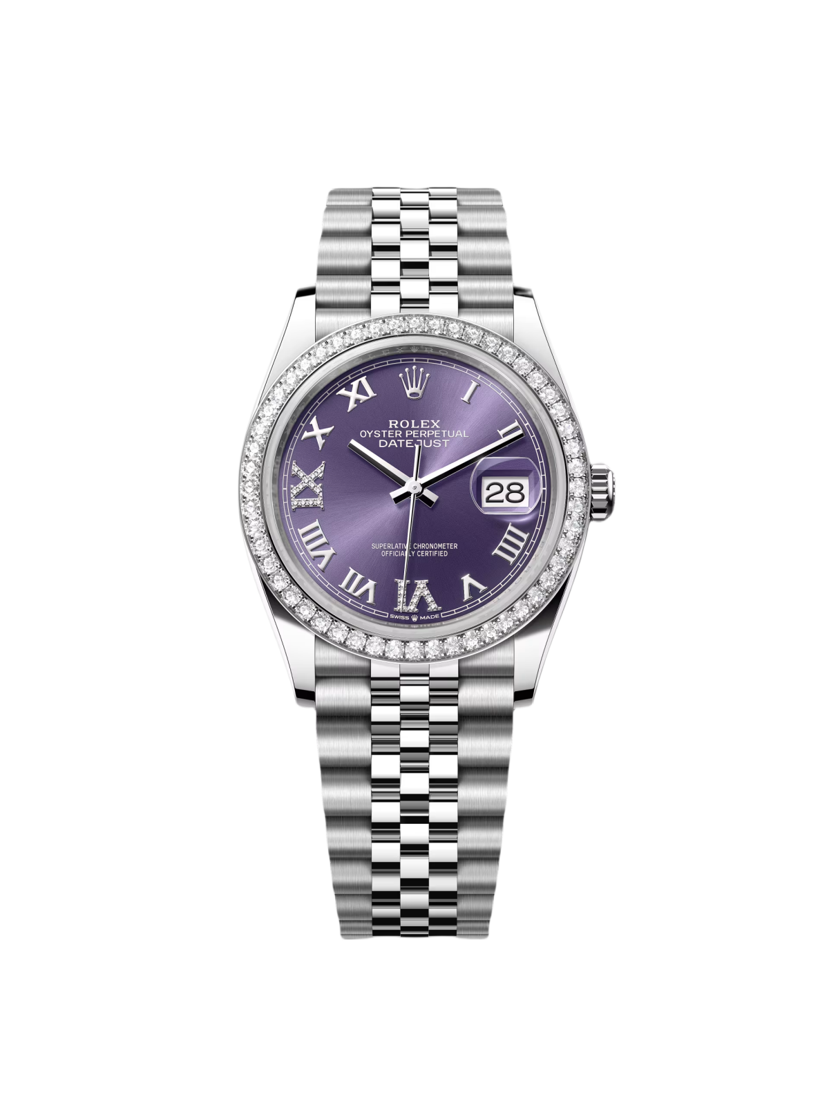 [2026 Mirror Grade]RLX  Datejust 36mm 126284 Aubergine Dial Jubilee Bracelet