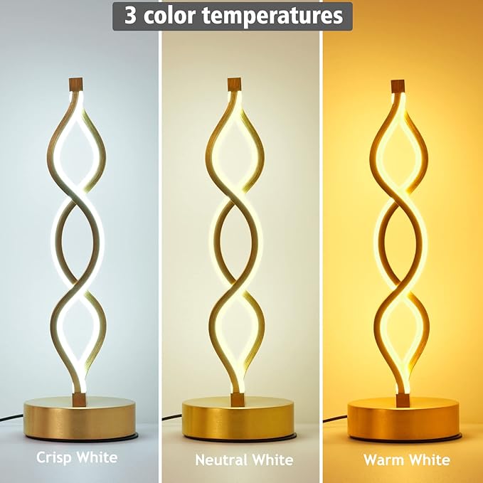 Gold Infinity Spiral LED