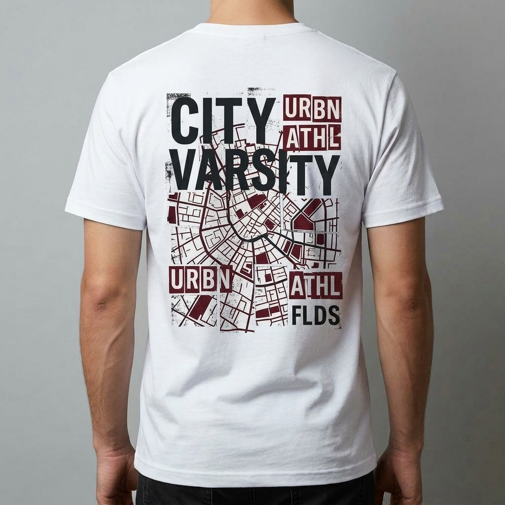 City Varsity Tee, Vintage Athletic Graphic T-Shirt, Unisex Streetwear Shirt CityTee7
