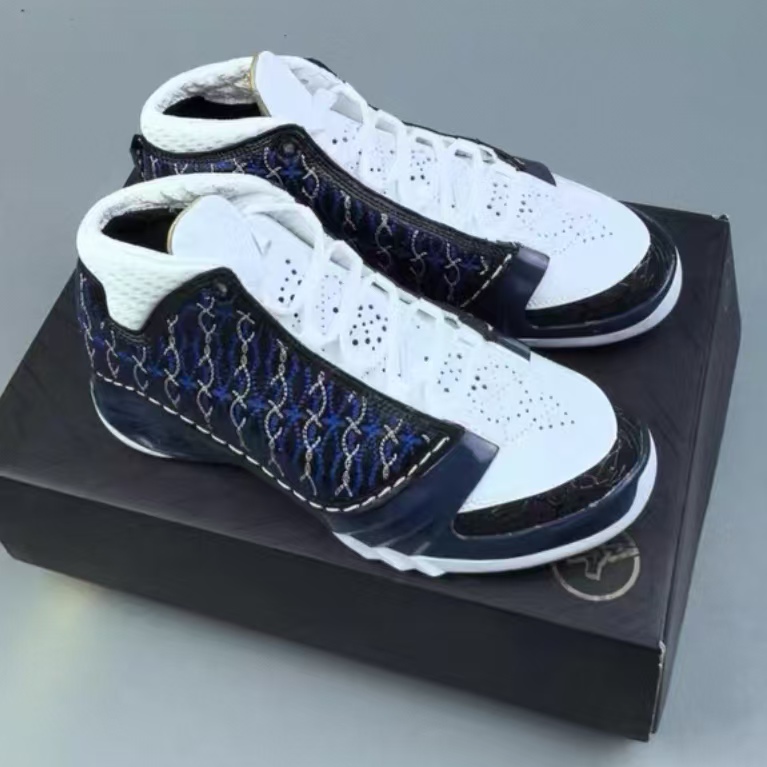 Air Jordan 23 OG "White / Midnight Navy — Metallic Silver"