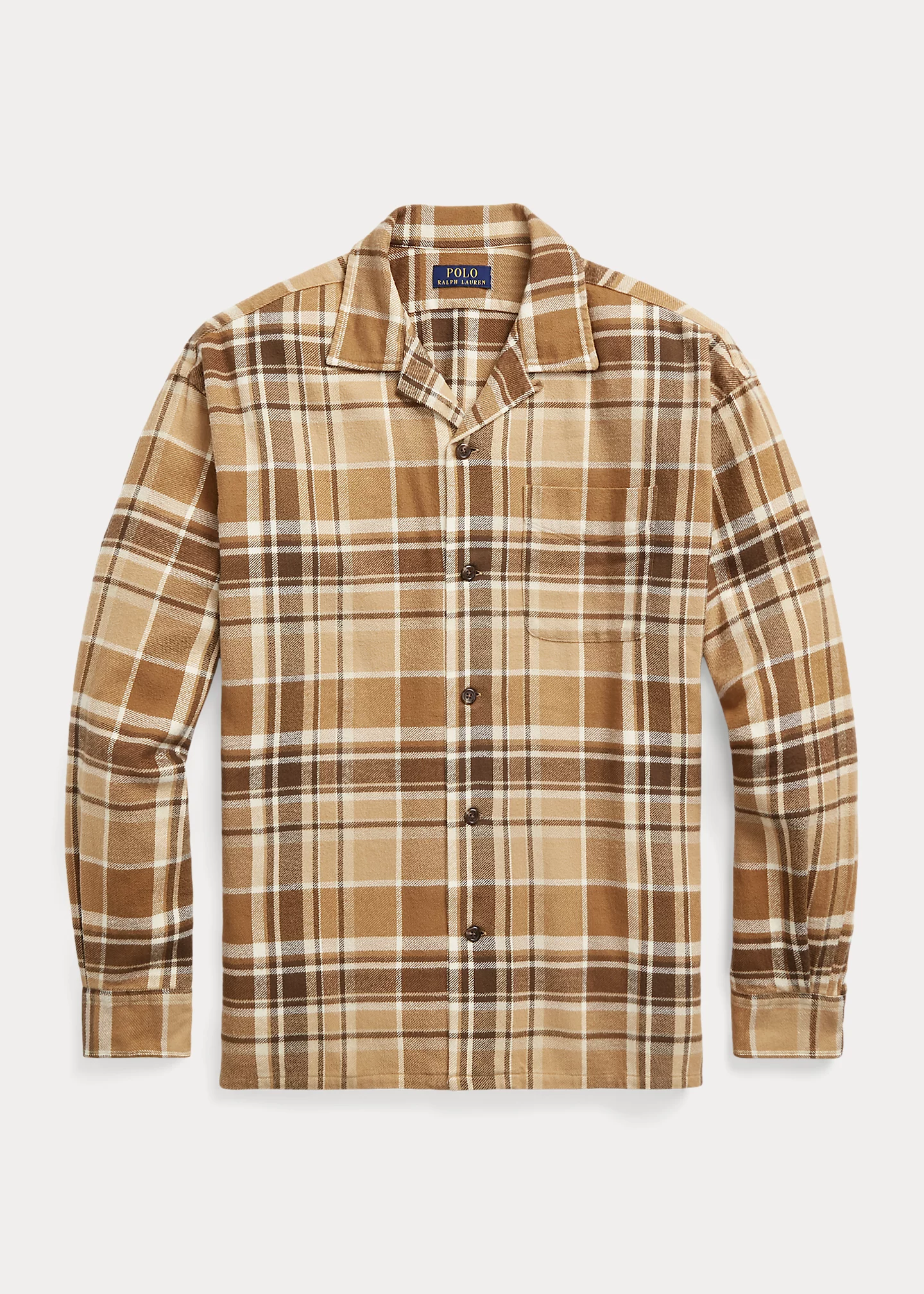 Big Fit Plaid Brushed Flannel Shirt
