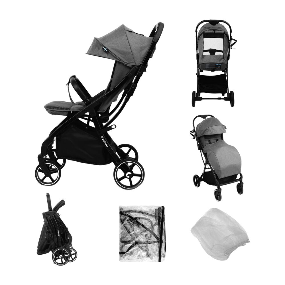KIDNORTWózek spacerowy Kidnort Fjällräv, do 22 kg, szary