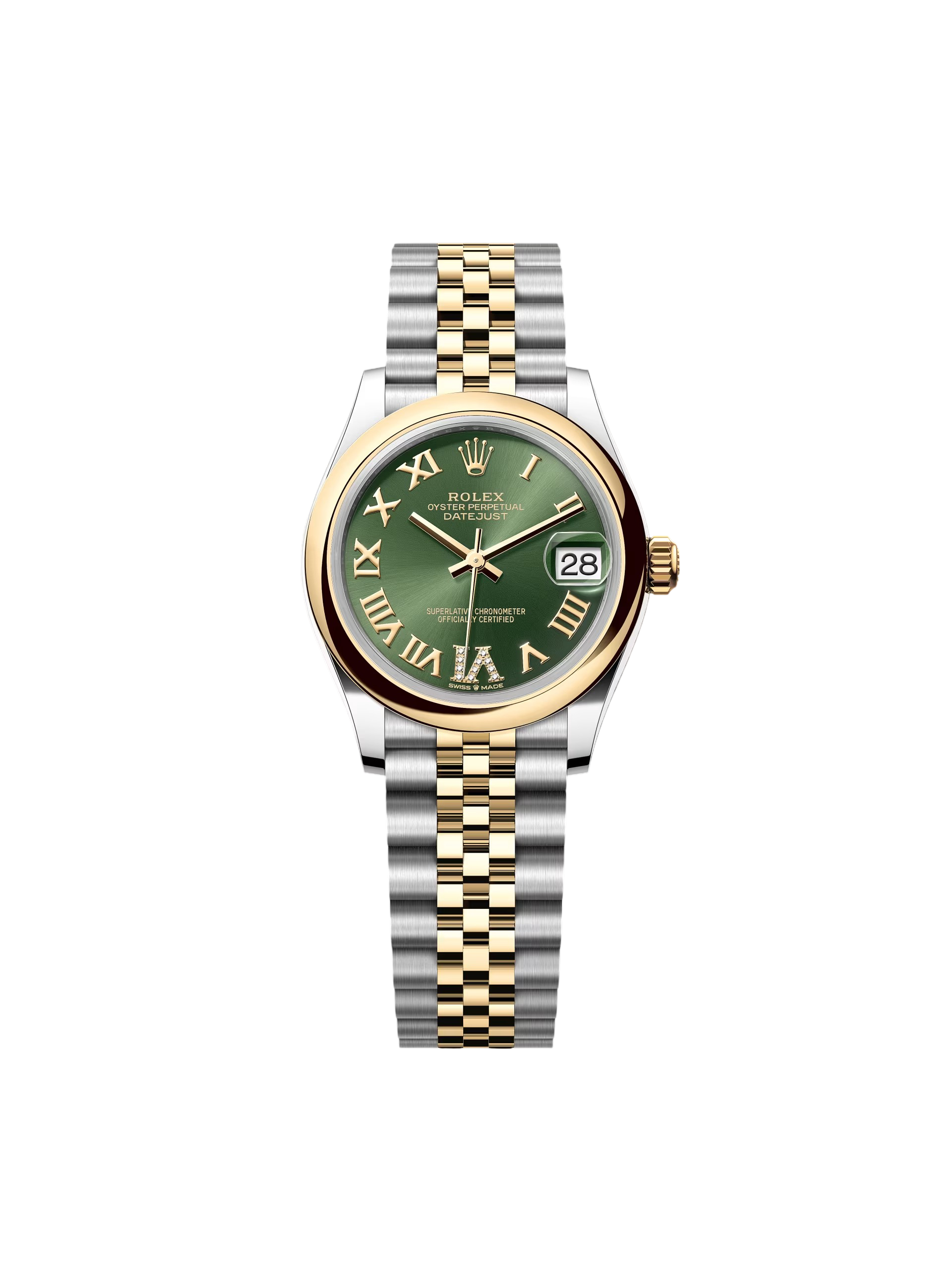 [2026 Mirror Grade]RLX Datejust m278243-0015/0016 31mm Olive Green Dial Yellow Rolesor Oyster Watch