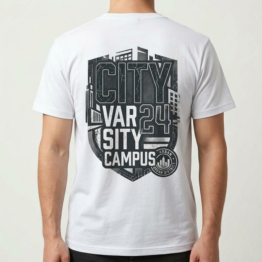 City Varsity Tee, Vintage Athletic Graphic T-Shirt, Unisex Streetwear Shirt CityTee7