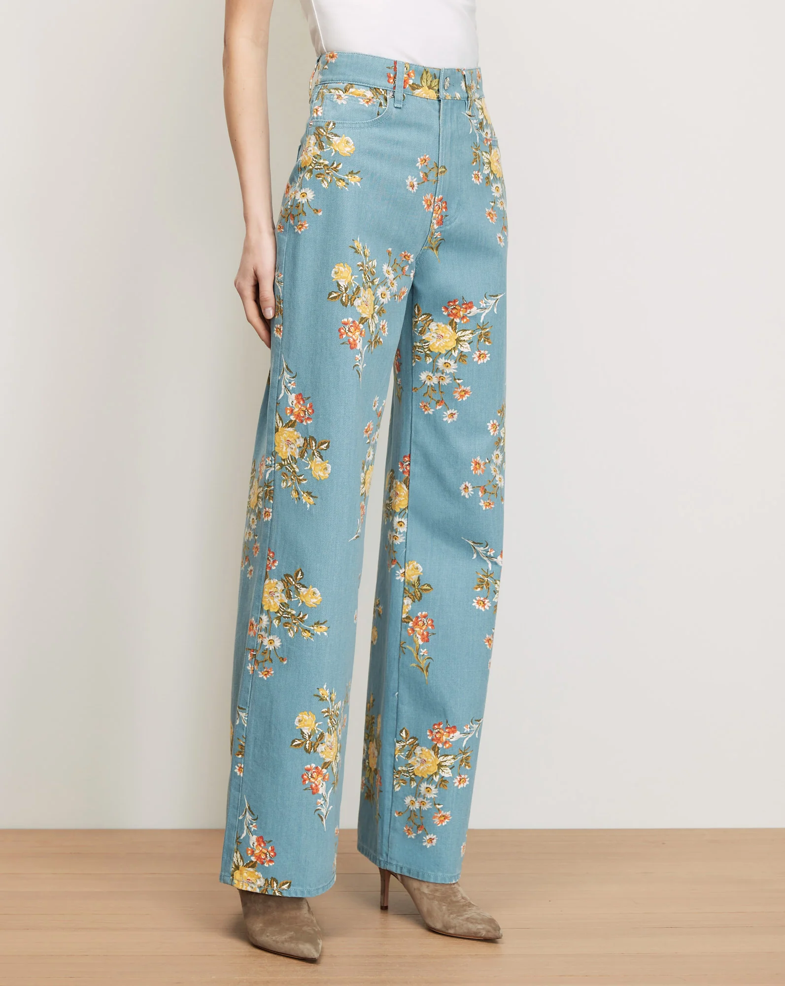 Taylor Floral Wide-Leg Jean