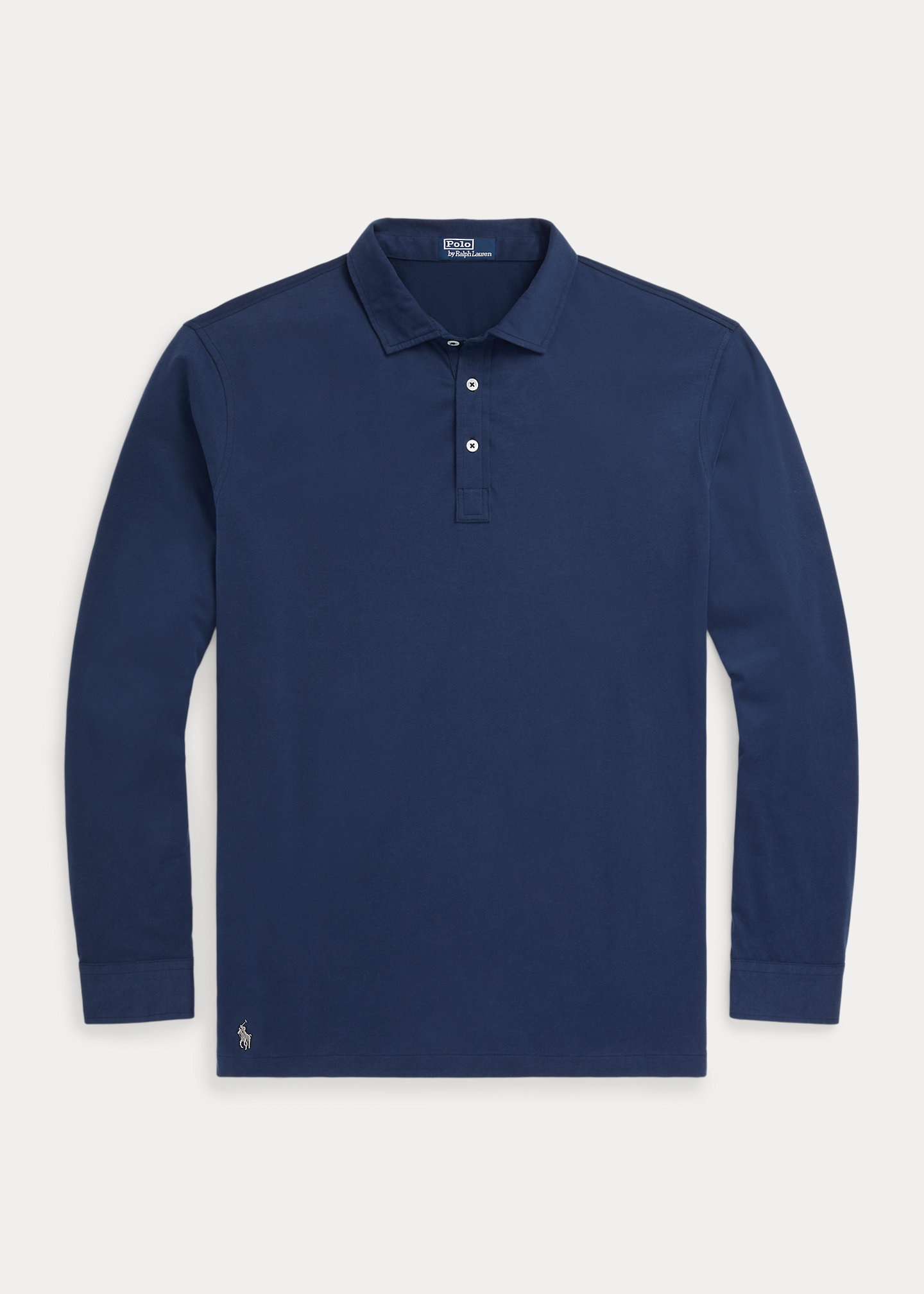 Jersey Long-Sleeve Polo Shirt