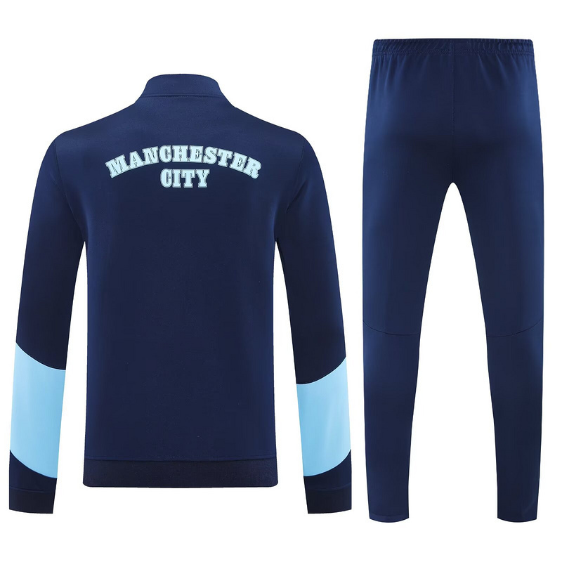 2025-26 Manchester City Navy Football Tracksuits Long Jacket Suits