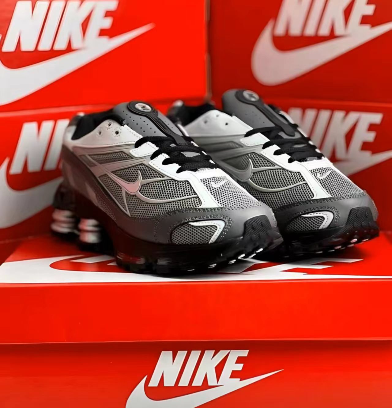Nike Shox Ride 2 Black Grey Metallic Silver