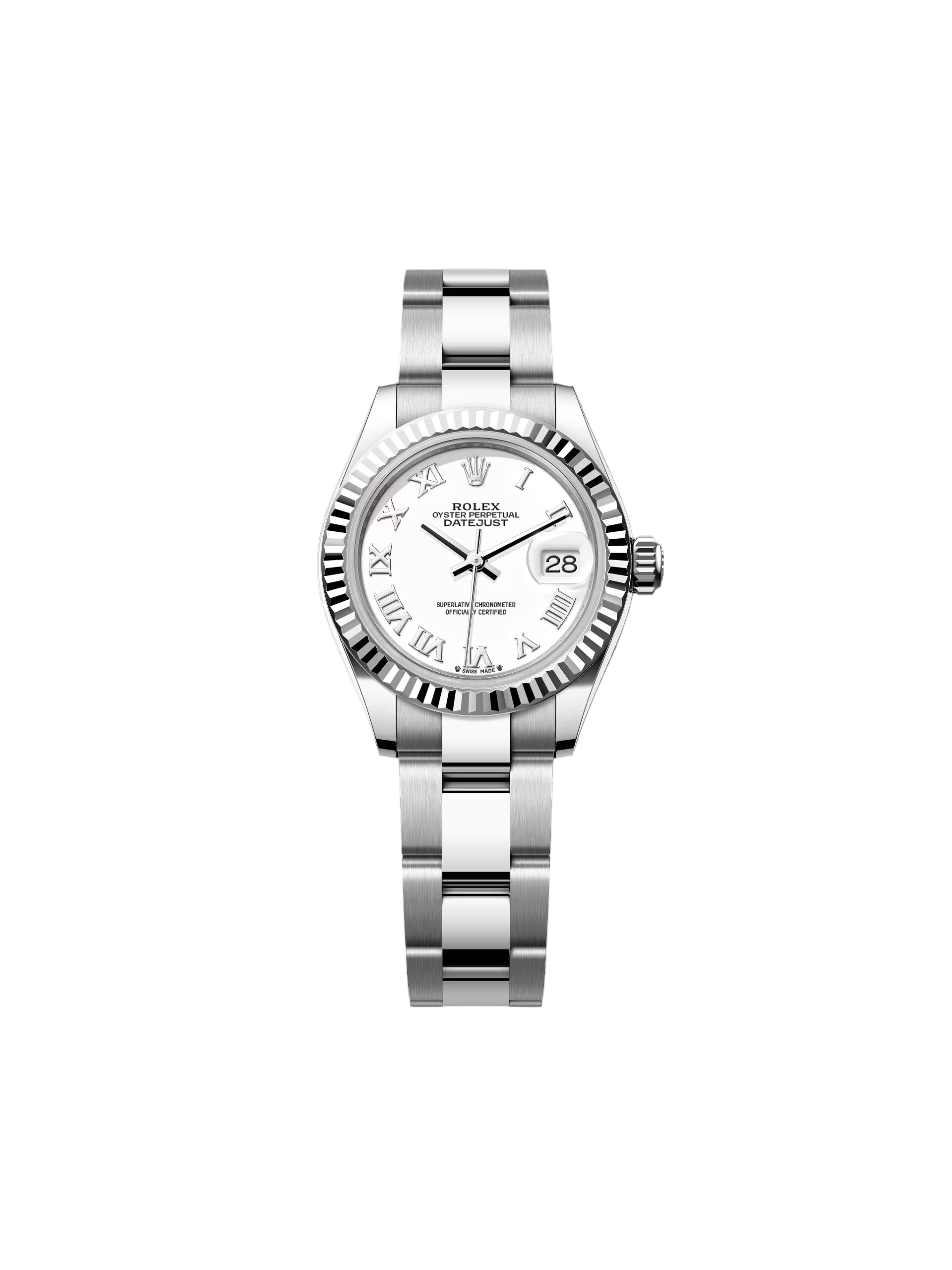 [2026 Mirror Grade]RLX Lady-Datejust 28mm 279174 White Roman Dial Oyster Bracelet