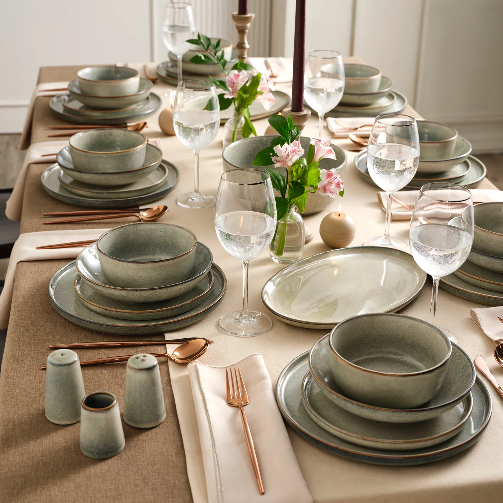 Karaca Earth Collection Skal Service de Table 55 Pièces pour 12 Personnes