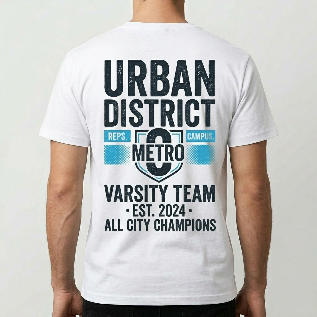City Varsity Tee, Vintage Athletic Graphic T-Shirt, Unisex Streetwear Shirt CityTee7