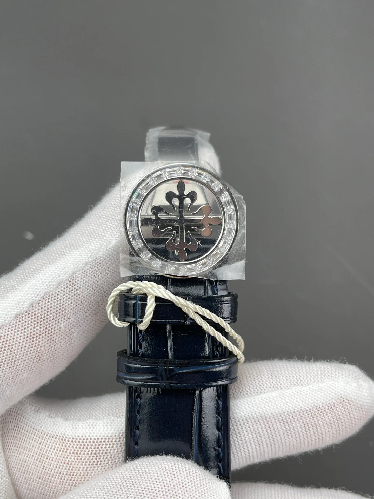 Patek 6102R Starry Sky with Square Diamond Bezel, Blue Dial