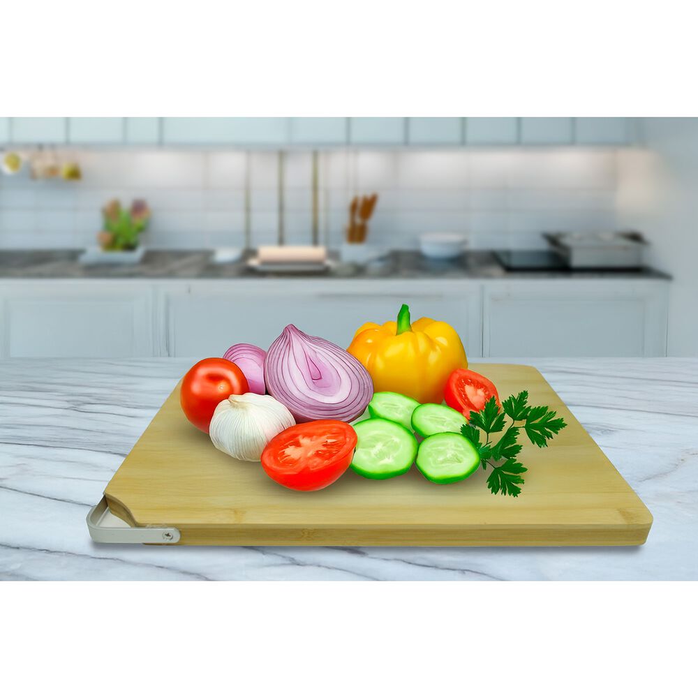 MG HOME Bambusowa deska do krojenia MG Home Daily Bamboo, z aluminiowym uchwytem