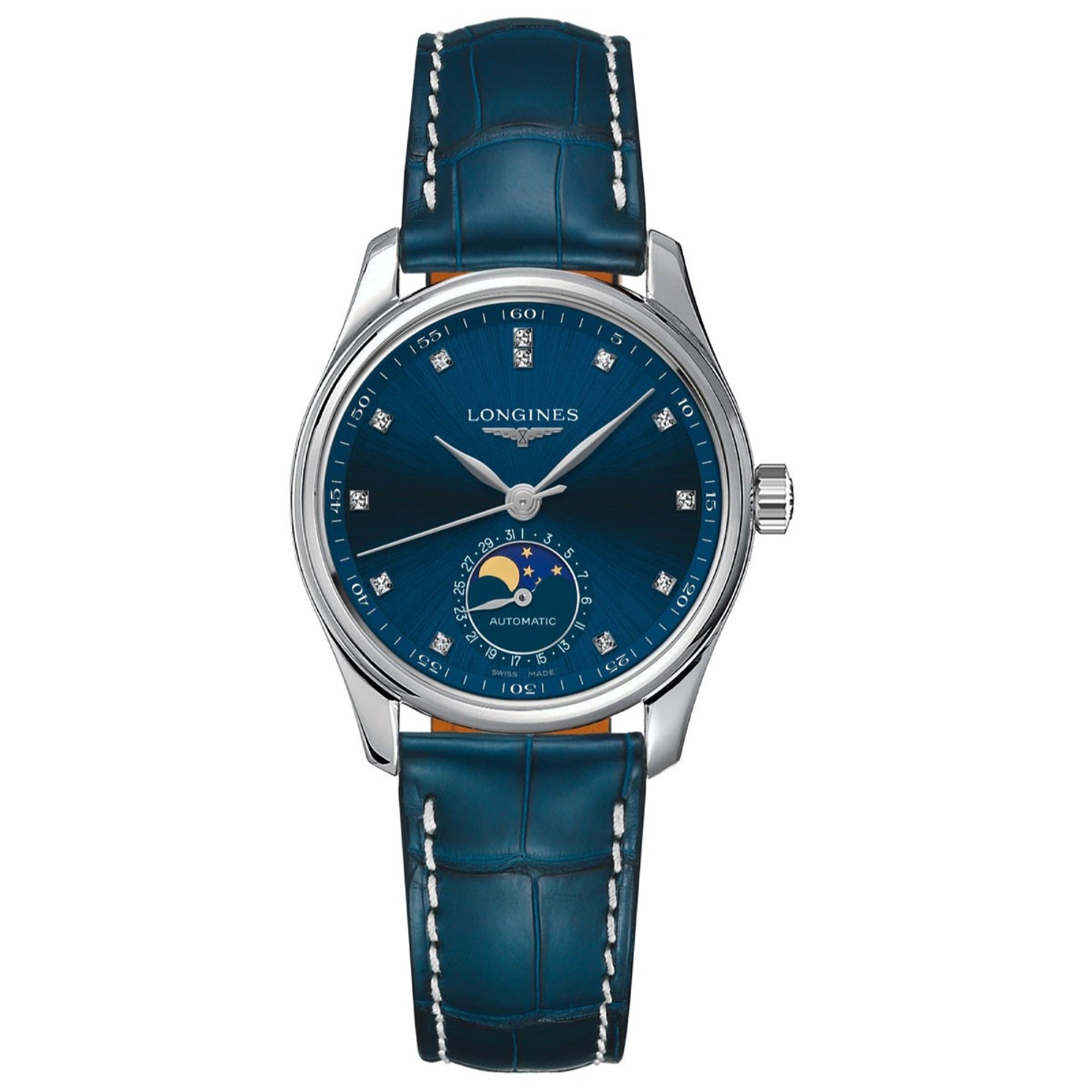 [2026 Mirror Grade]Longines Women's L2.409.4.97.0 Master Collection Blue Leather Watch