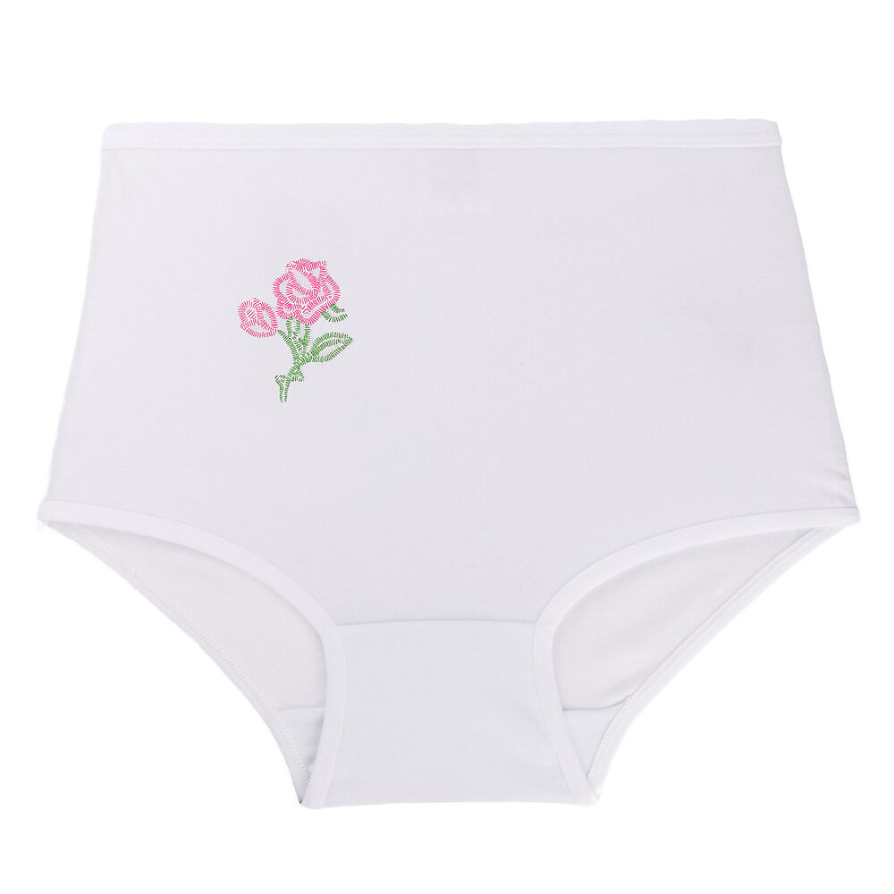 TOM&ROSE Komplet 3 par majtek damskich z wysokim stanem, białe