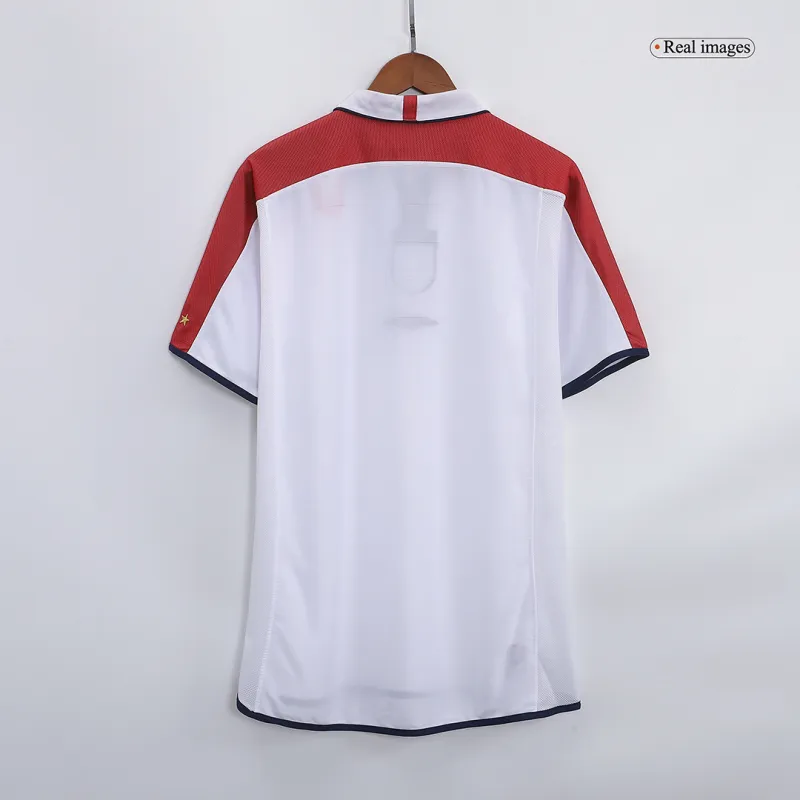 2004 England Retro Jersey Home Replica Euro Cup