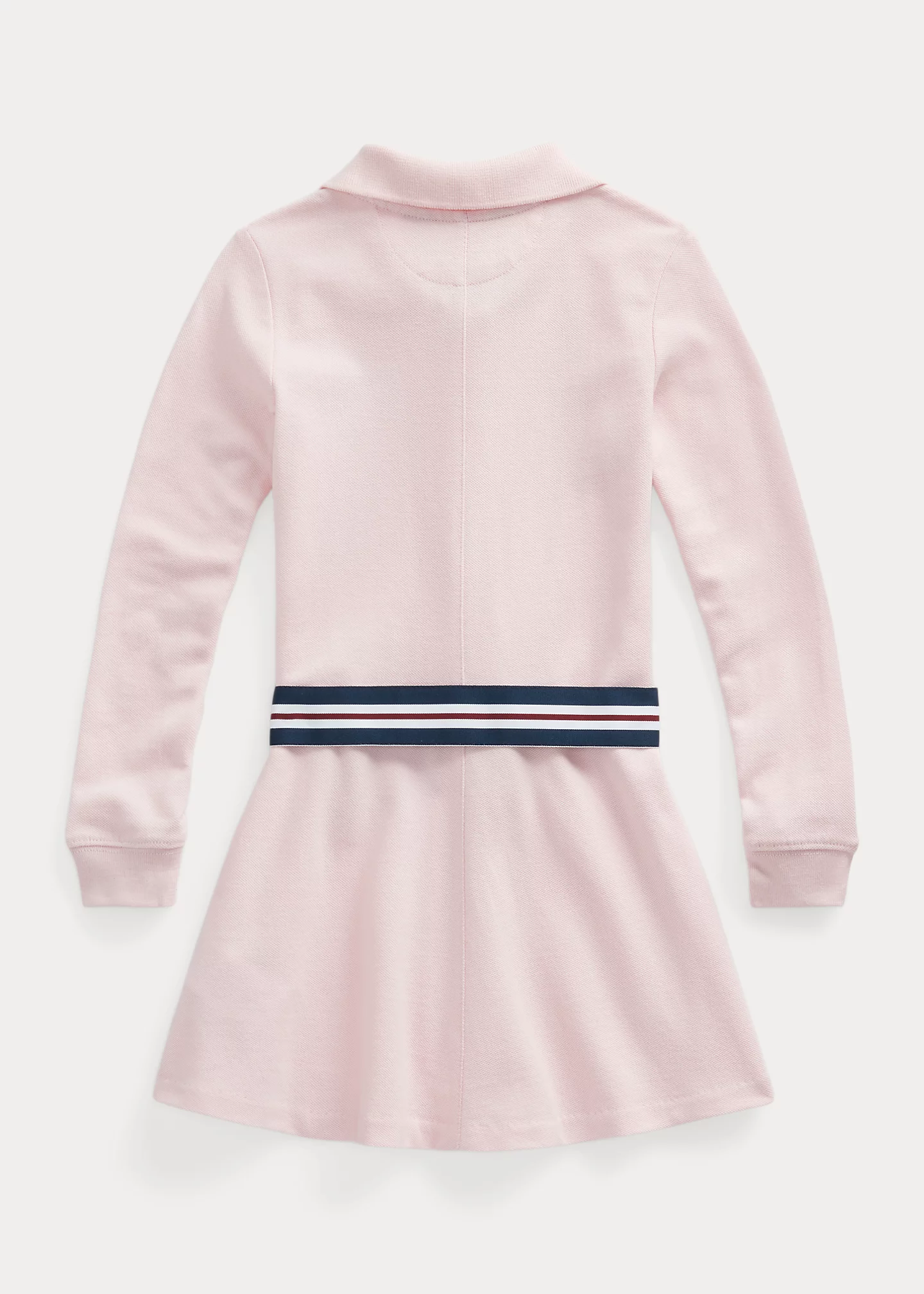 Belted Knit Oxford Polo Dress