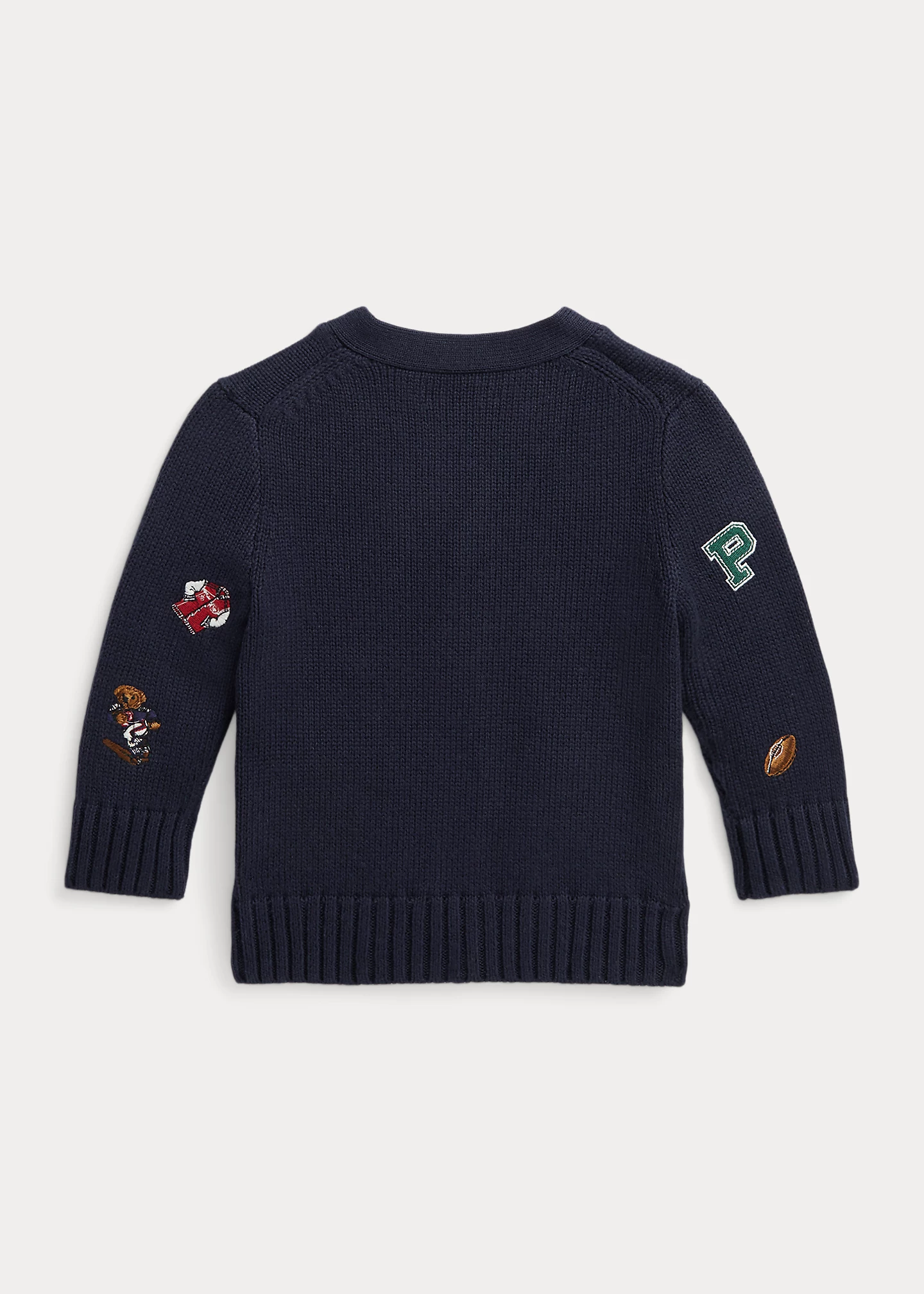Polo Bear Cotton V-Neck Cardigan