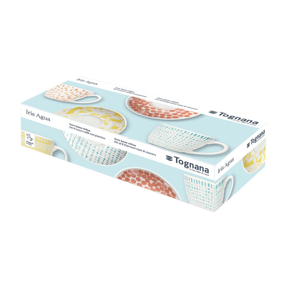 TOGNANA Zestaw do kawy Tognana Iris, 80 ml, 12 elementów, kolorowy