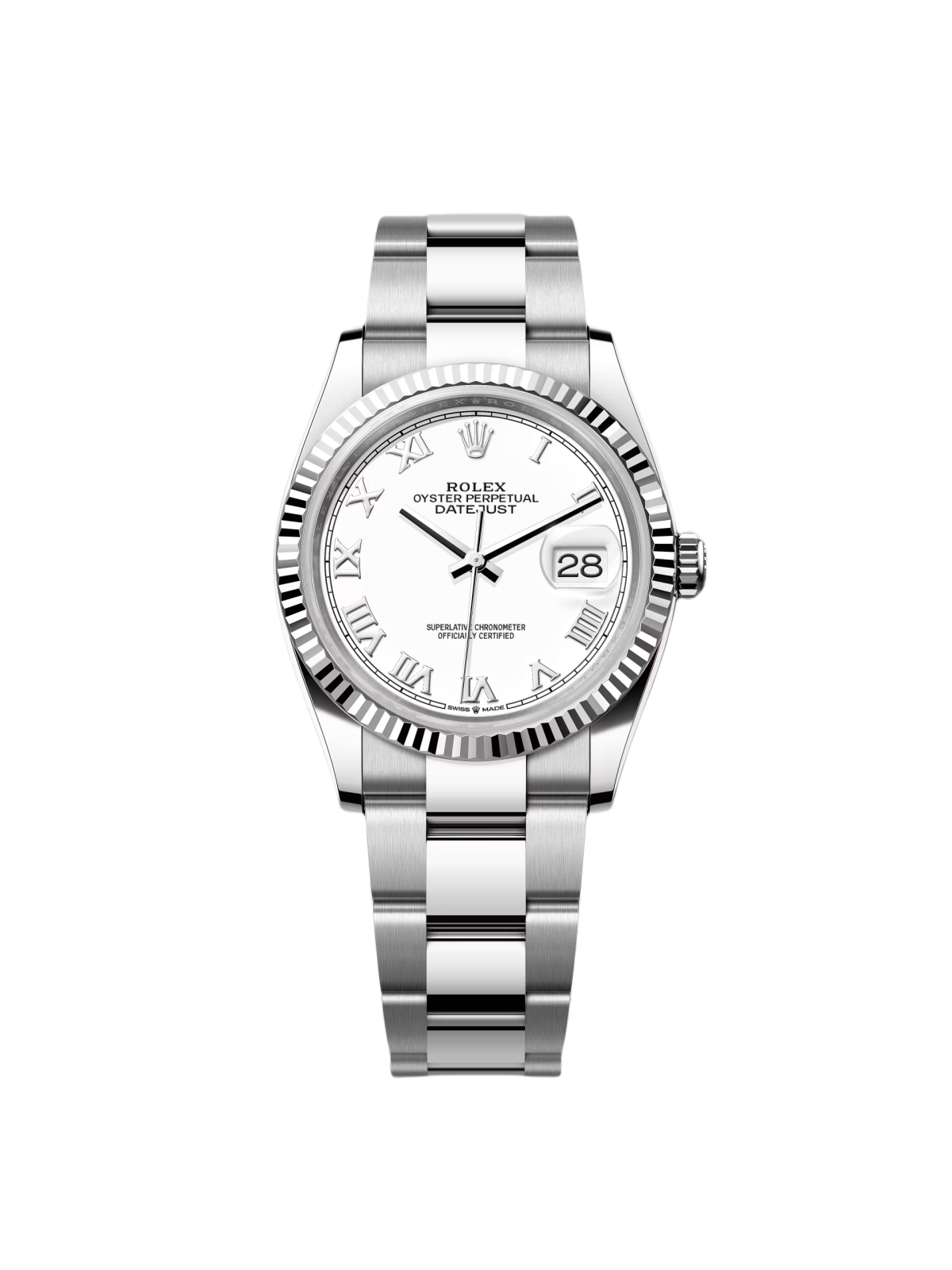 [2026 Mirror Grade]RLX  Datejust 36mm 126234 White Roman Dial Oyster Stainless Steel Mens