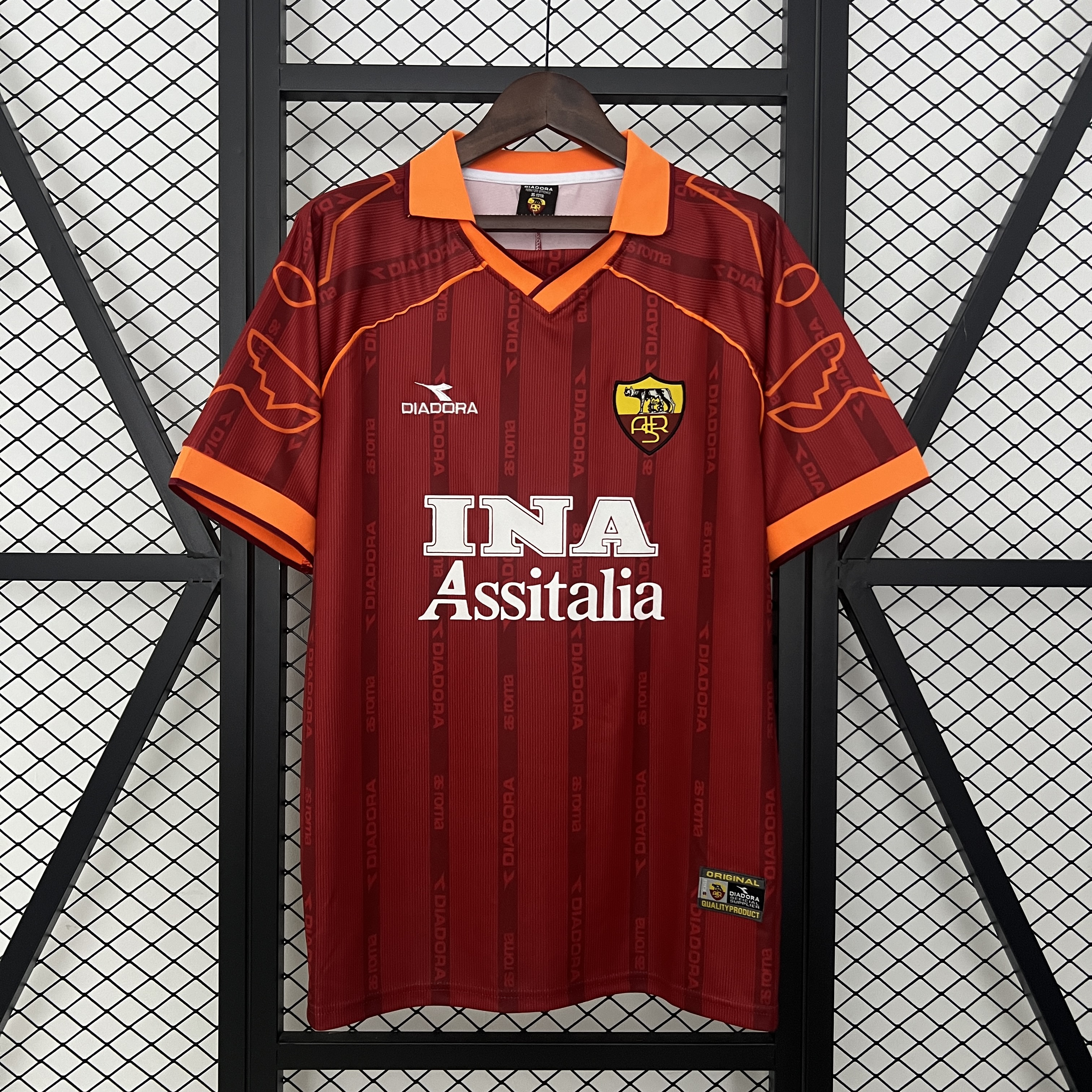 Roma Retro Soccer Jersey Home Custom Shirt 1999/00