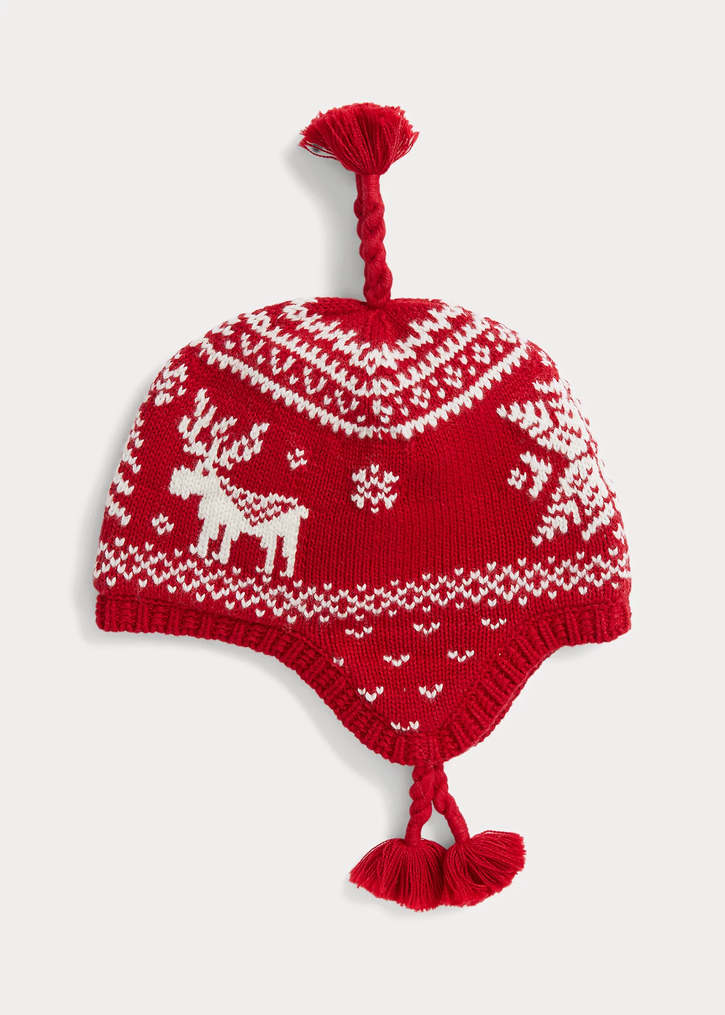 Fair Isle Cotton-Blend Earflap Hat