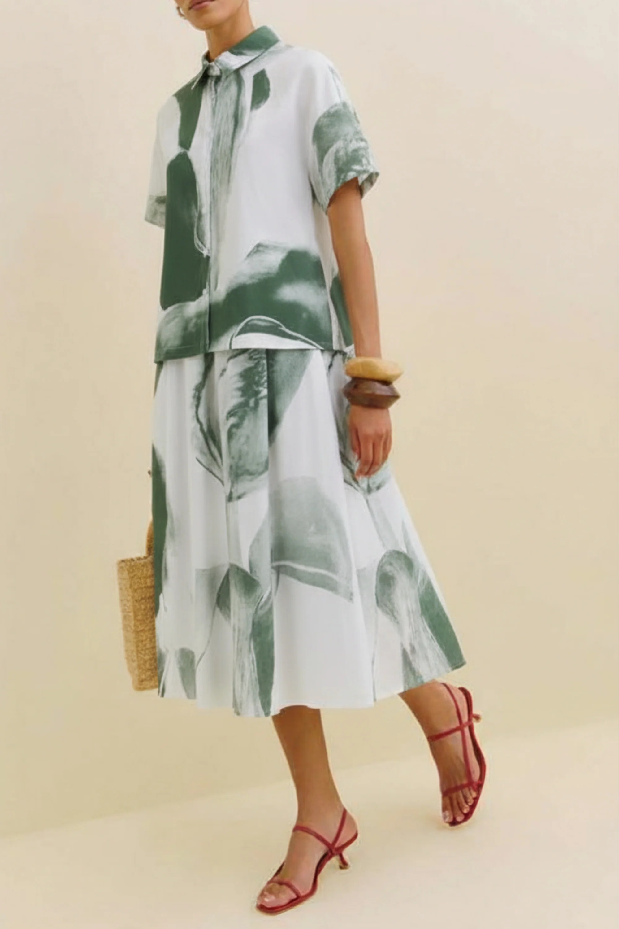 Marble Print Cotton Coord Set