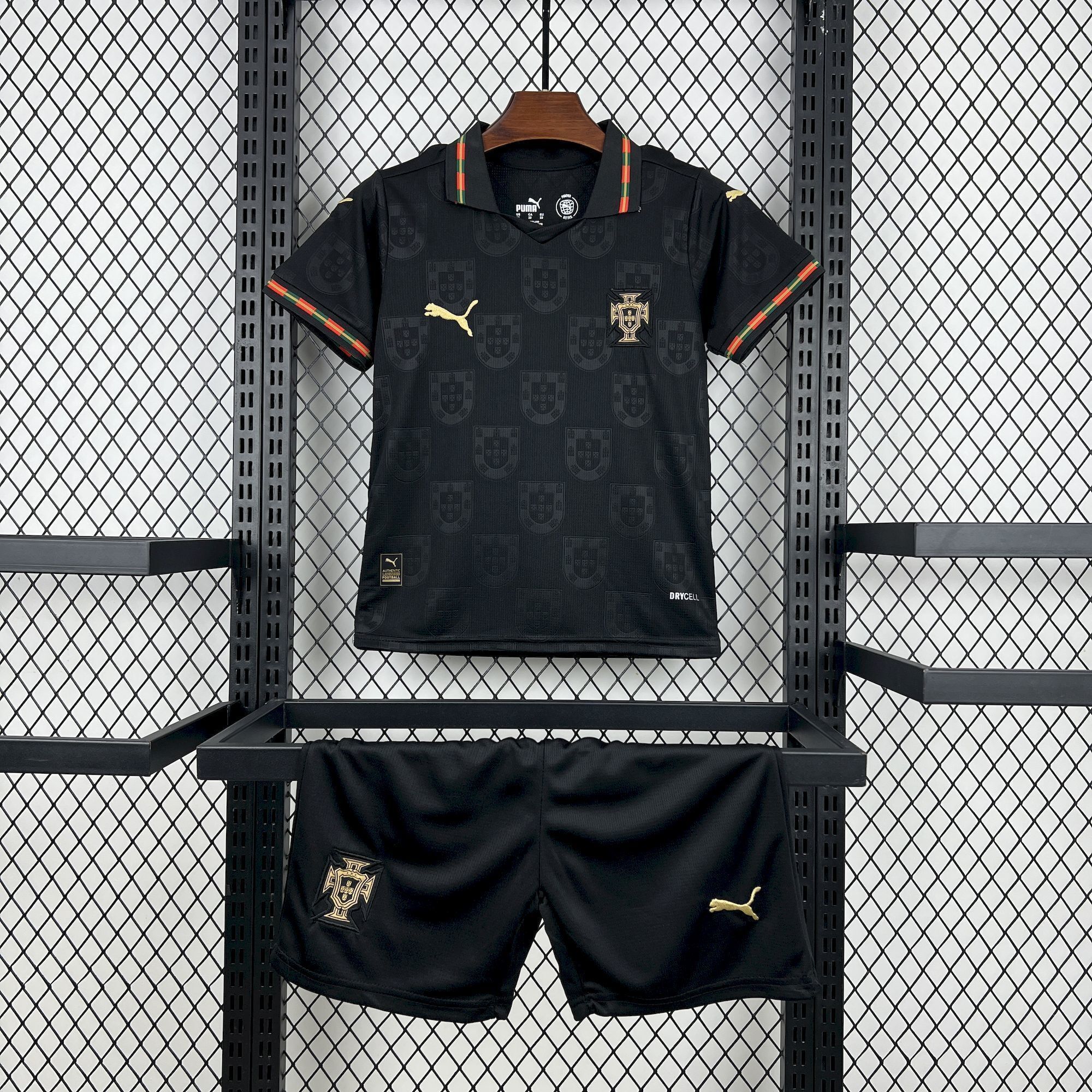 Portugal Away Football Uniform Kids Kit Jersey+Shorts World Cup 2026