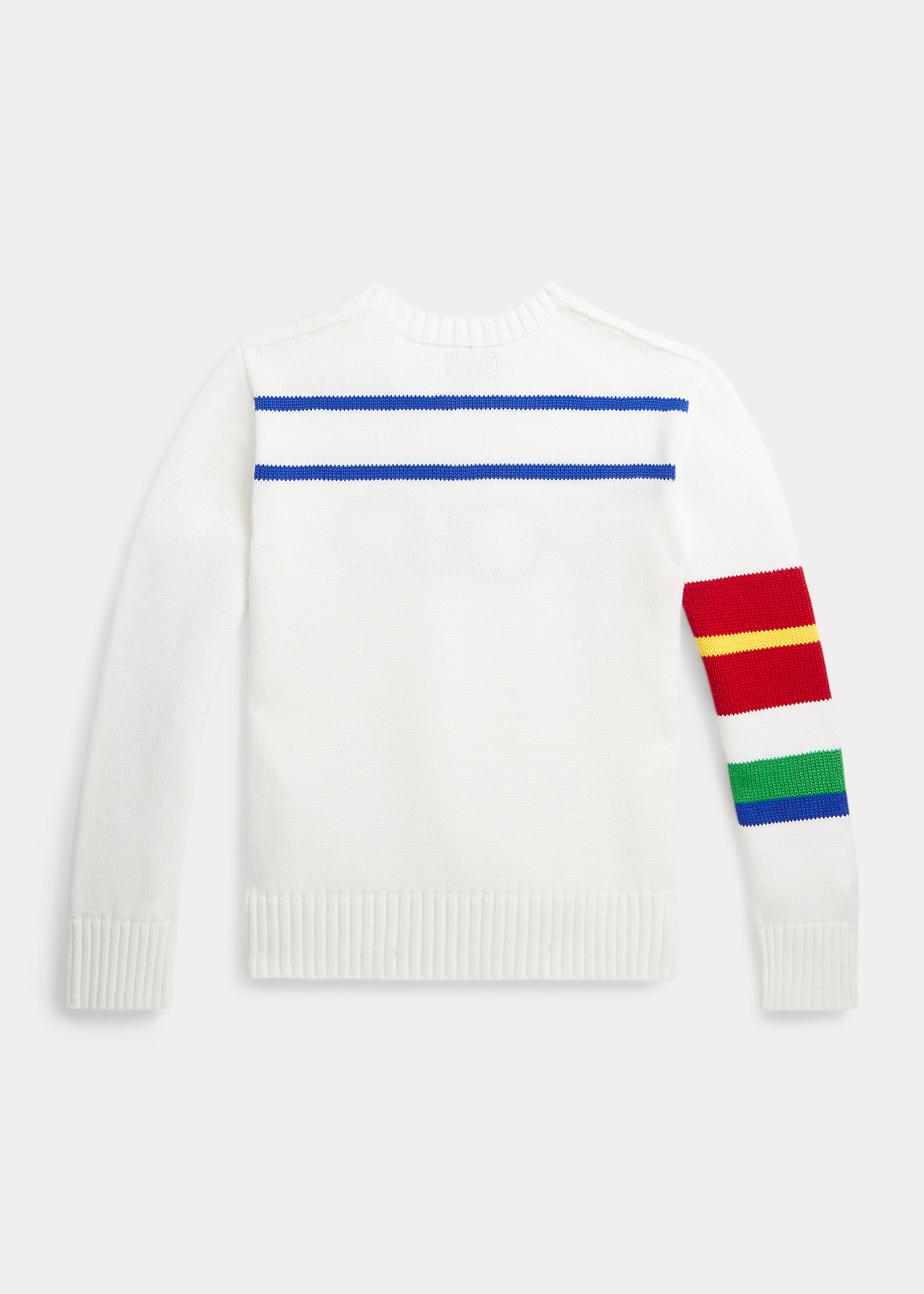 Striped Logo Cotton Sweater