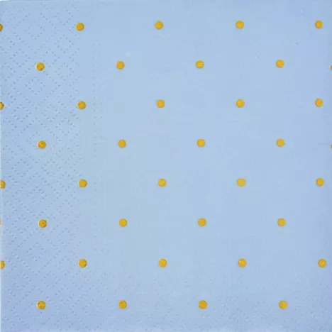 PAW Serwetki papierowe PAW Golden Dots 33x33 cm 20 szt niebieskie
