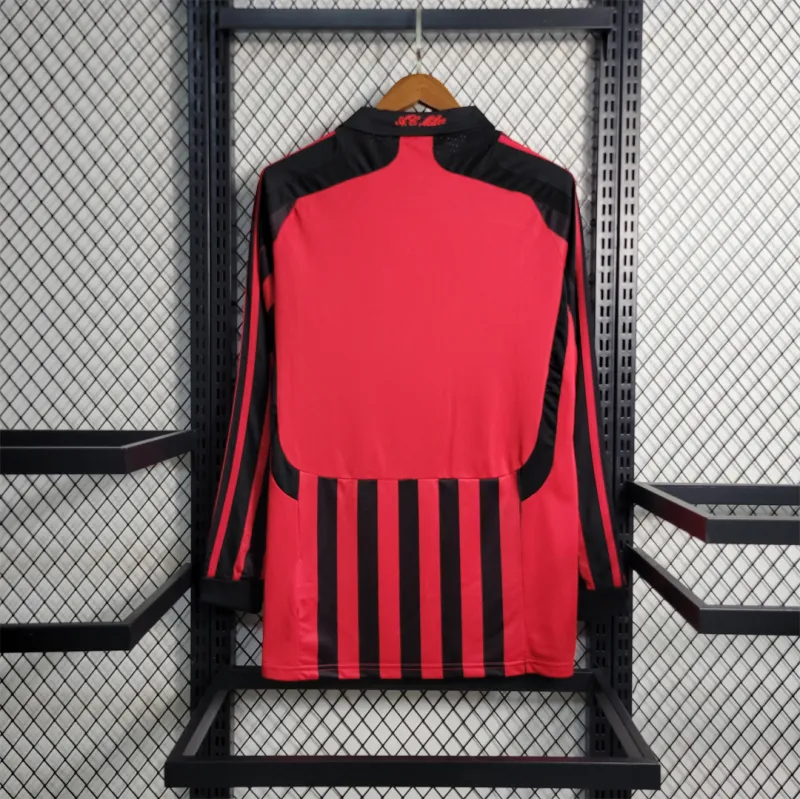 AC Milan Retro Soccer Jersey Home Long Sleeve Custom Shirt 2007/08