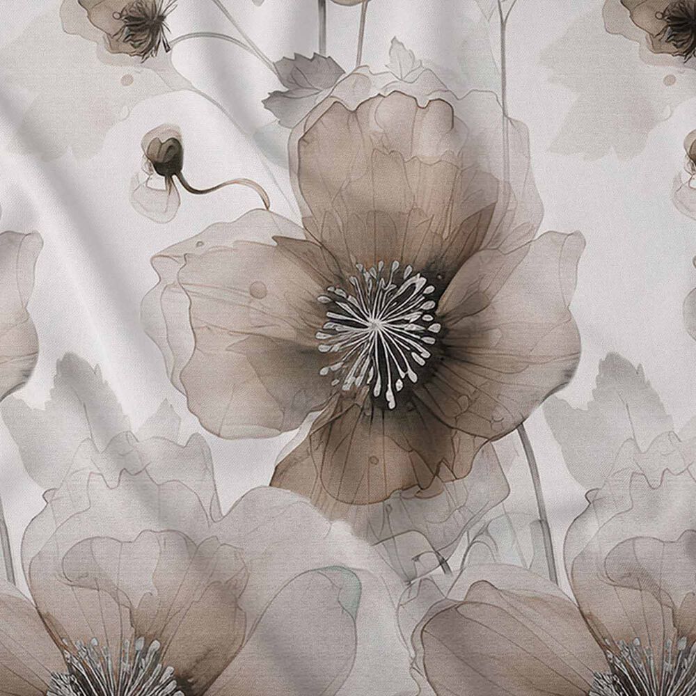 HOME SATIN Pościel satynowa 140 x 200 cm Home Satin, beżowa w duże kwiaty