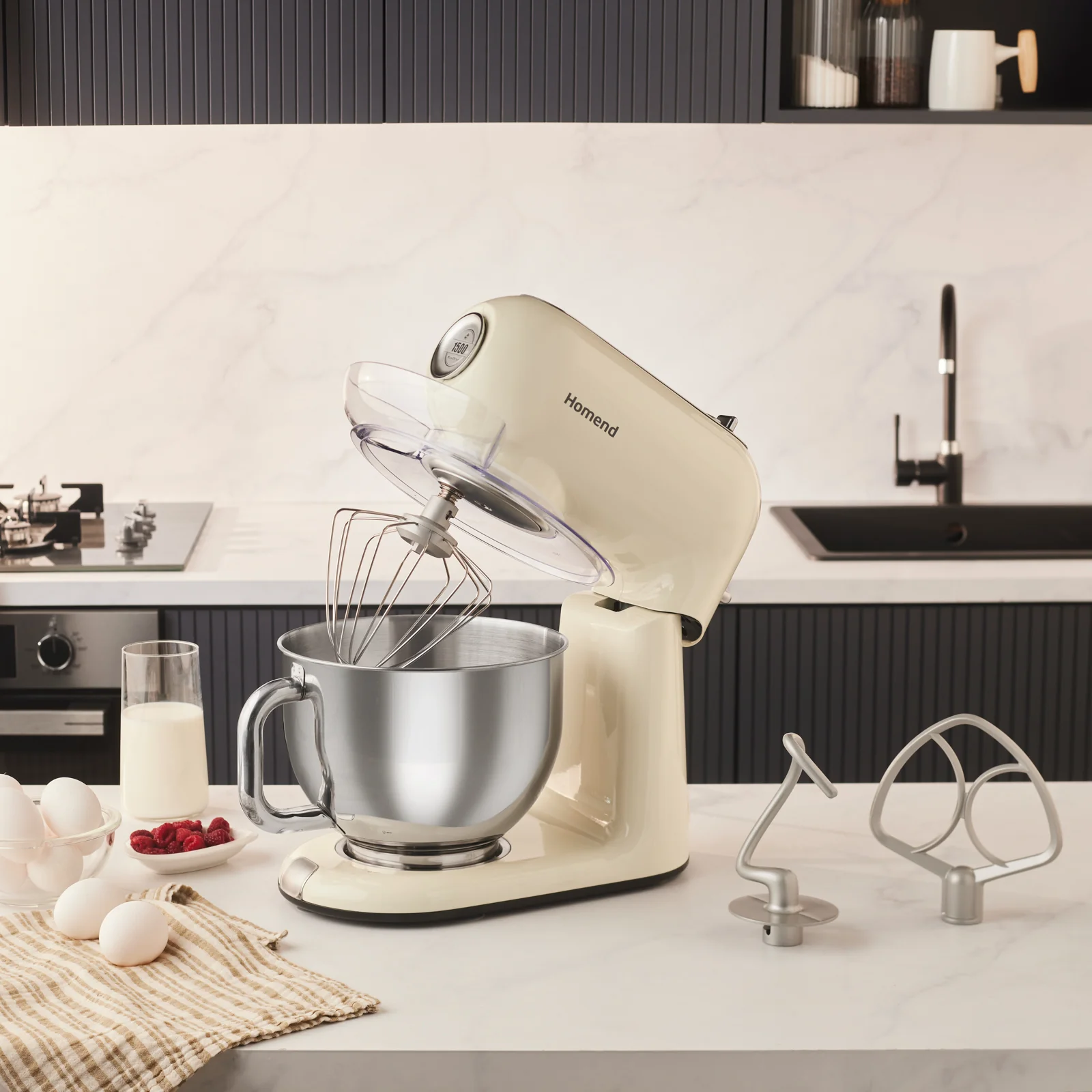 Homend Vintage Profashion 3027H, Chef de Cuisine, Crème, 1500W, 5.5L