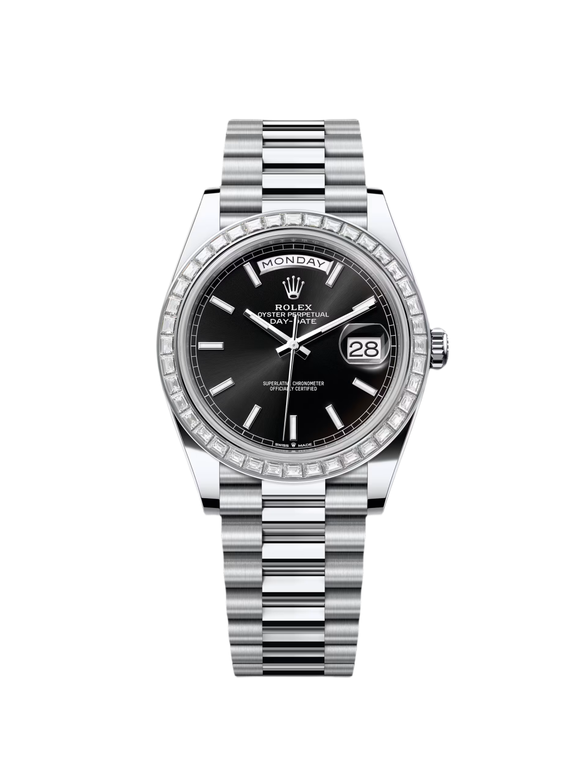 [2026 Mirror Grade]RLX Day-Date 40mm 228396TBR-0024 Black Dial Diamond Bezel