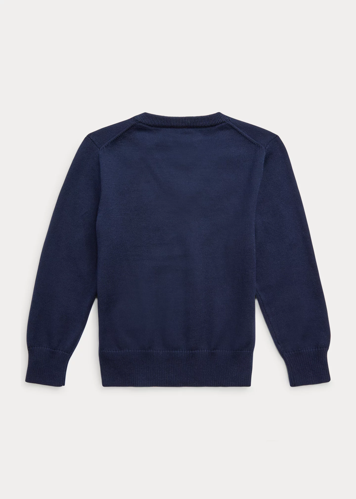 Cotton Interlock V-Neck Sweater