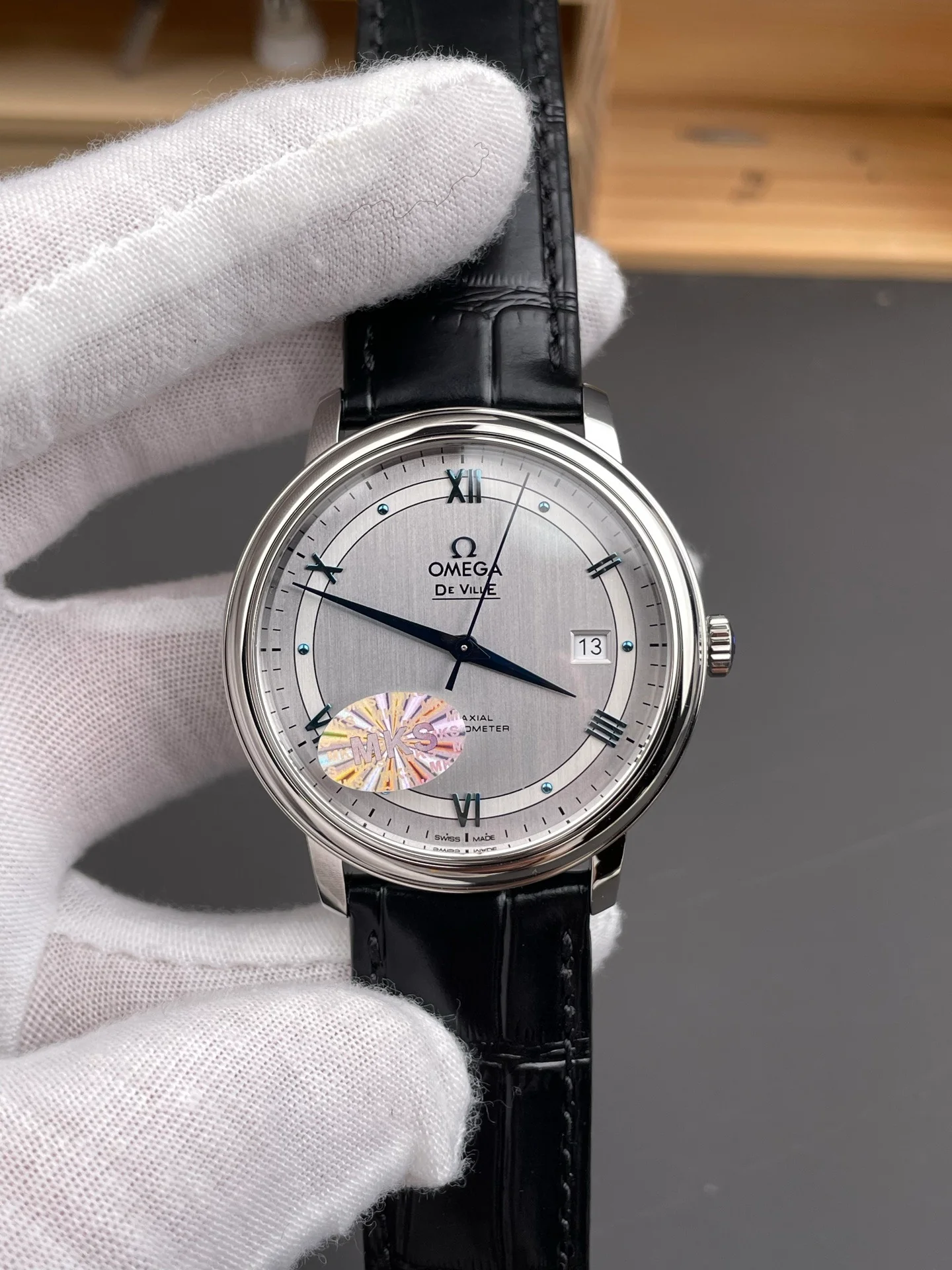Rail Dial De Ville, Grey Dial with Blue Hands