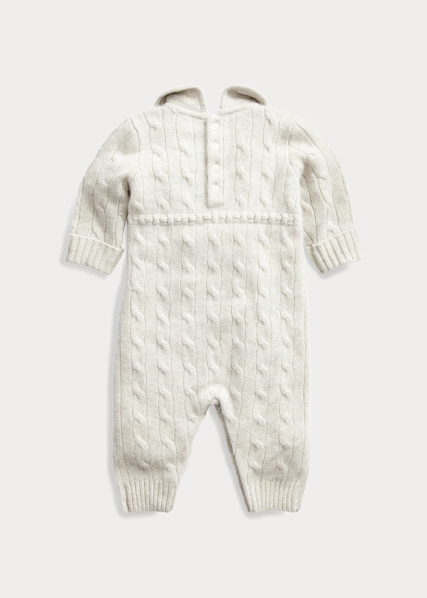 Cashmere Knit-Collar Coverall
