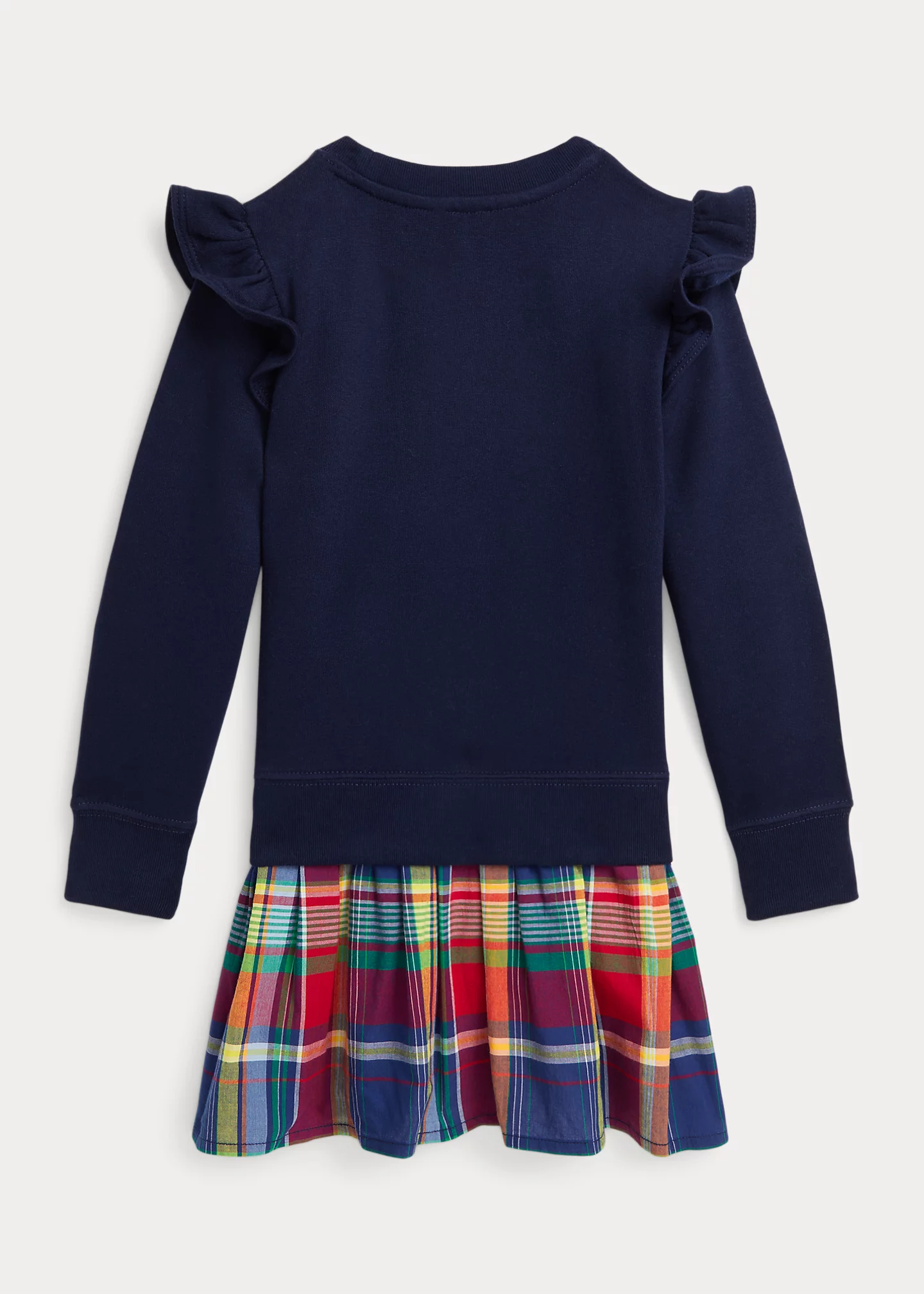 Madras-Skirt Fleece Dress
