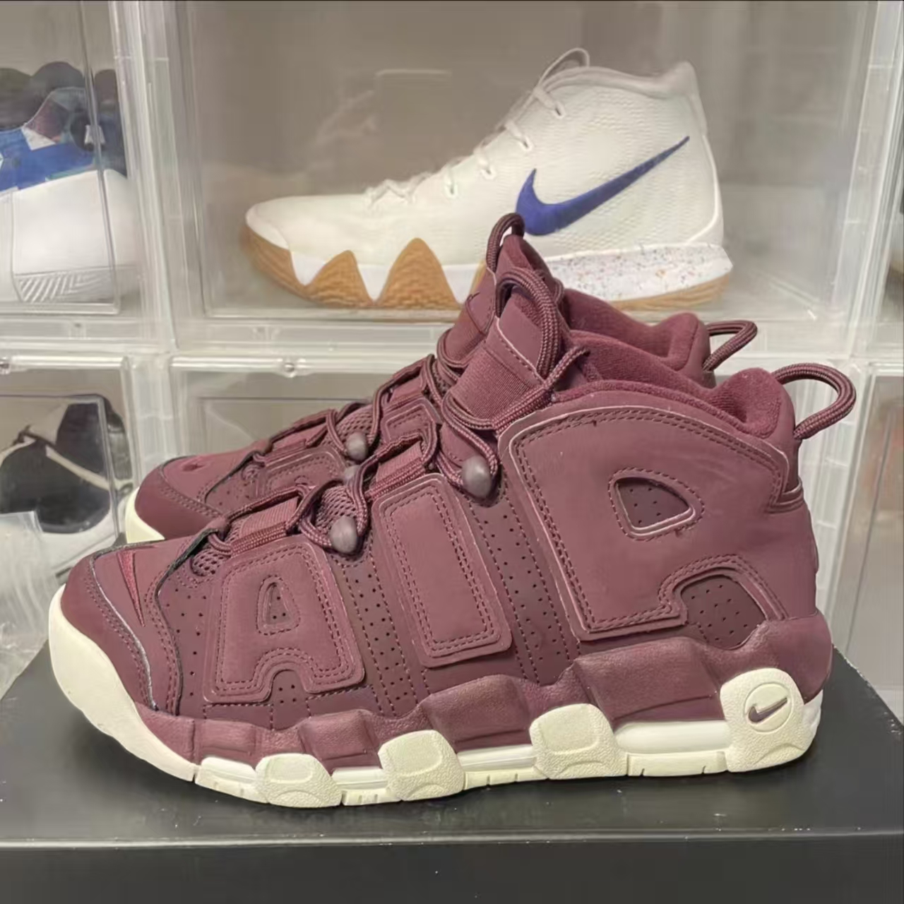 Nike Air More Uptempo Burgundy Cream