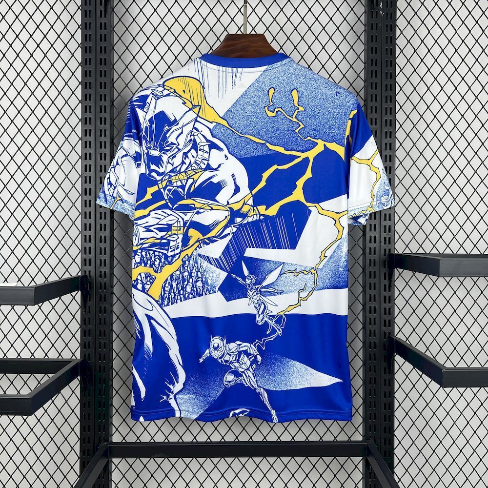 Real Madrid Soccer Jersey Pre-Match Marvel Custom Shirt 2025/26