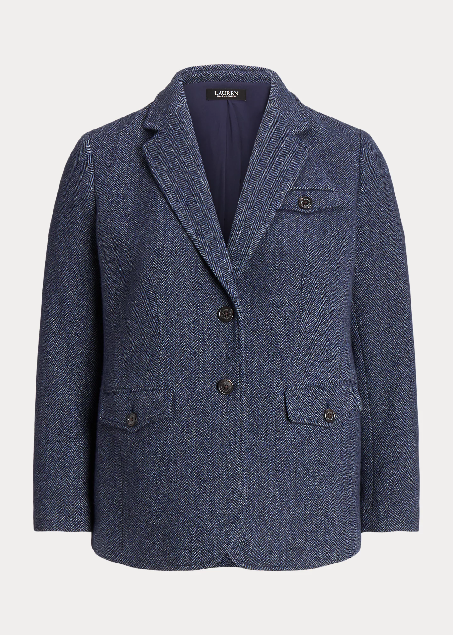 Wool-Blend Herringbone Tweed Blazer