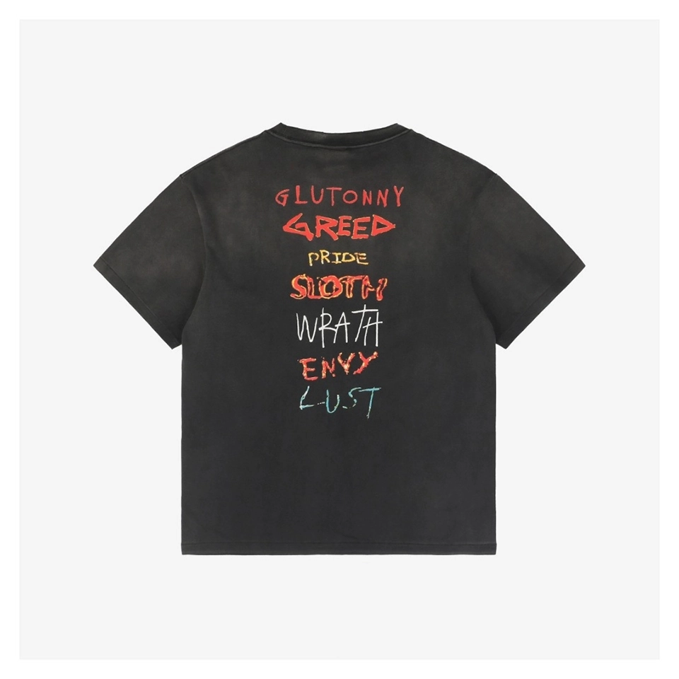 Saint Michael Phantom “Saint” Letter Print T-Shirt