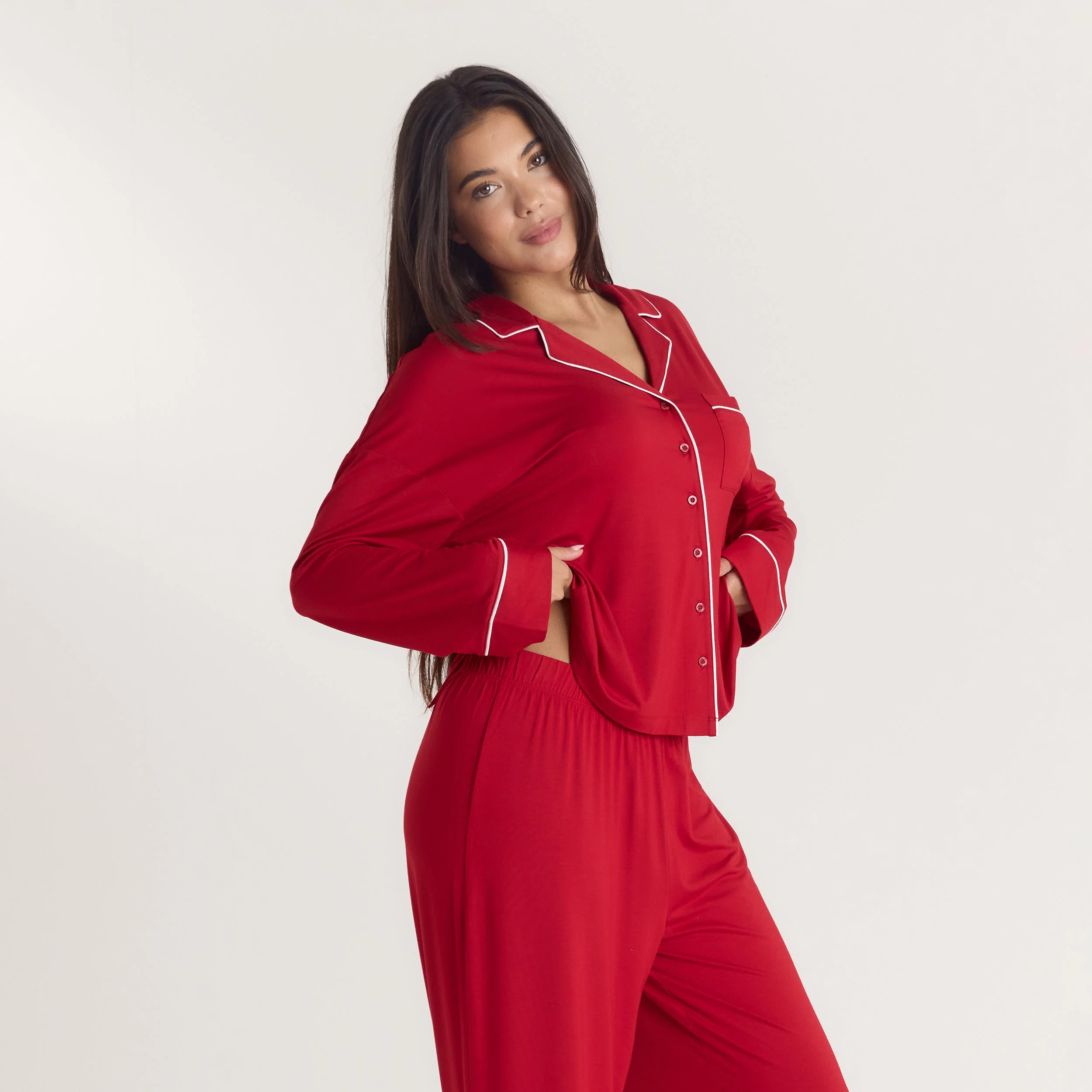 Alpine Dreams Pajama Shirt - Red