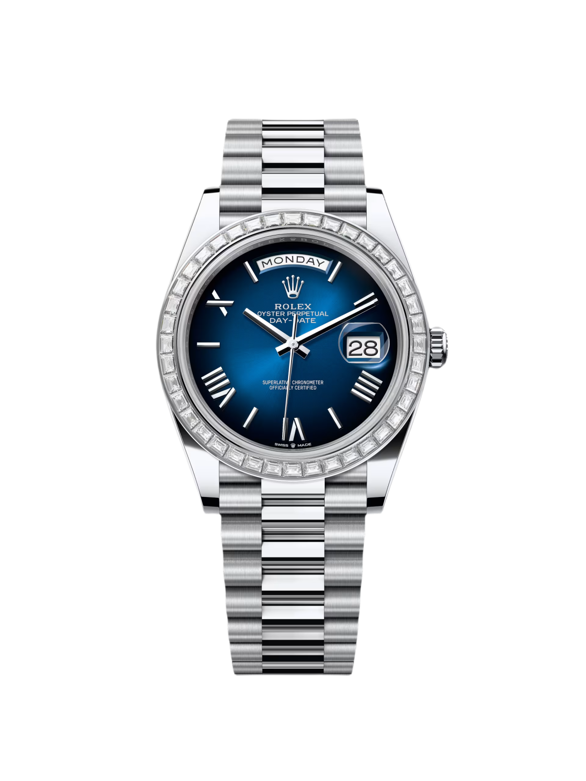 [2026 Mirror Grade]RLX Day-Date 40mm 228396TBR-0042 Blue ombré Roman Dial